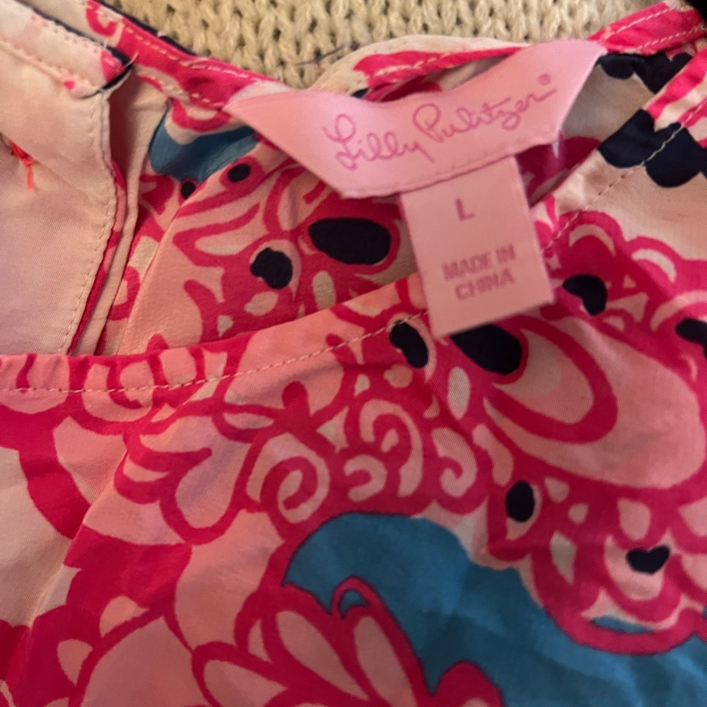 Lilly Pulitzer Pink and Blue Floral Dress